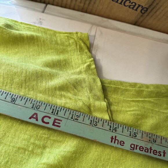 Bryn Walker Green Linen Blend V Neck Tunic Dress Womens Medium Beach Cover Up - Picture 6 of 10